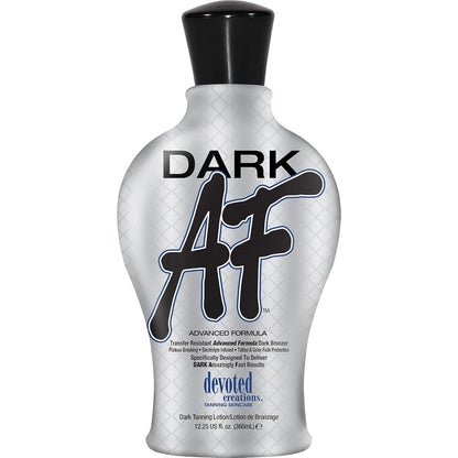 Devoted Creations Dark AF tanning lotion bottle front view