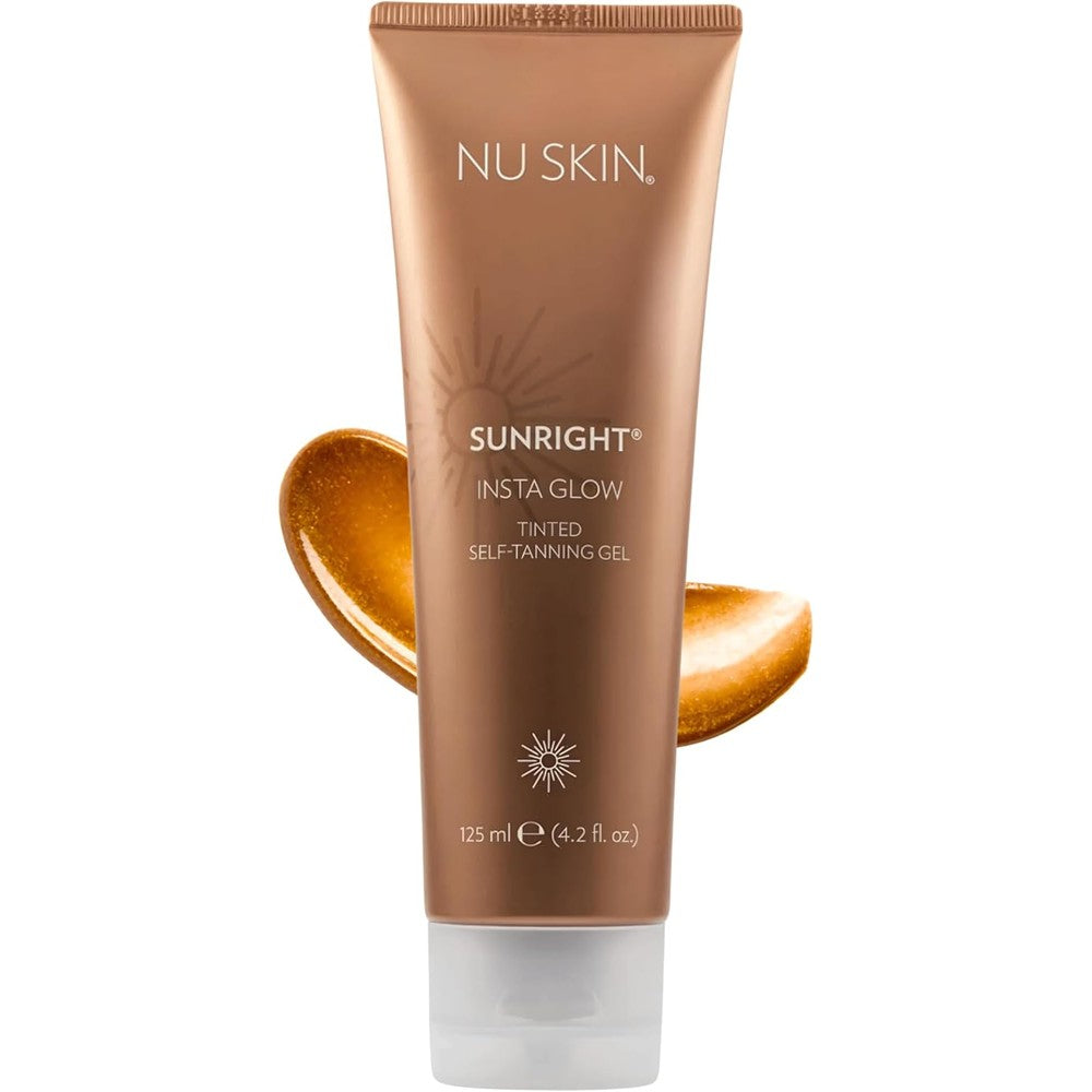 Nu Skin Sunright Insta Glow self tanner gel front view bottle