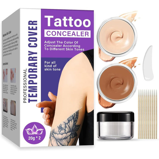 Laorici tattoo cover up makeup front view