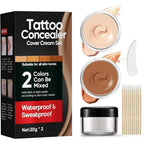 NOBA Nusitryco Tattoo Cover Up Makeup front view packaging and jars