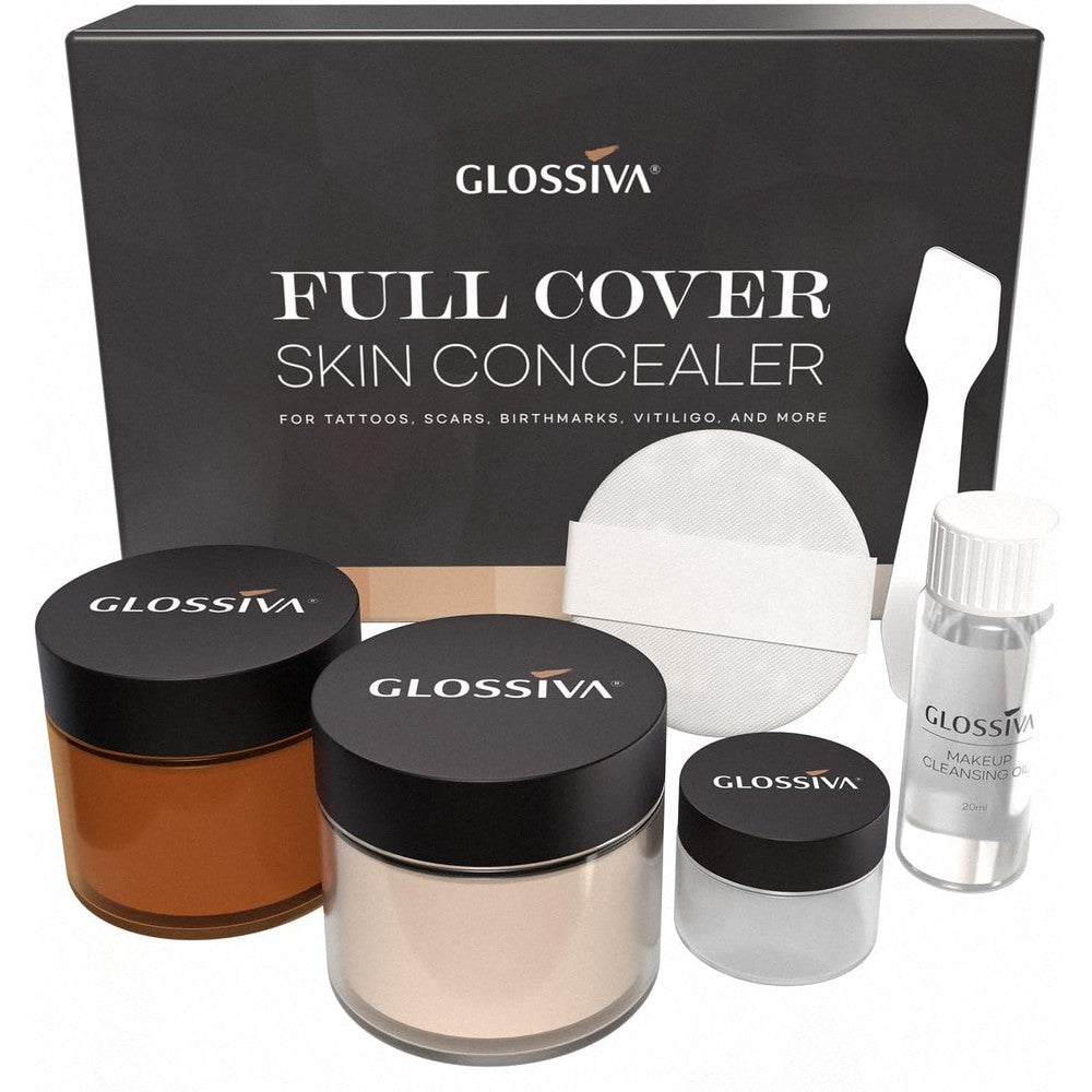 Glossiva Tattoo Cover Up Makeup front view packaging