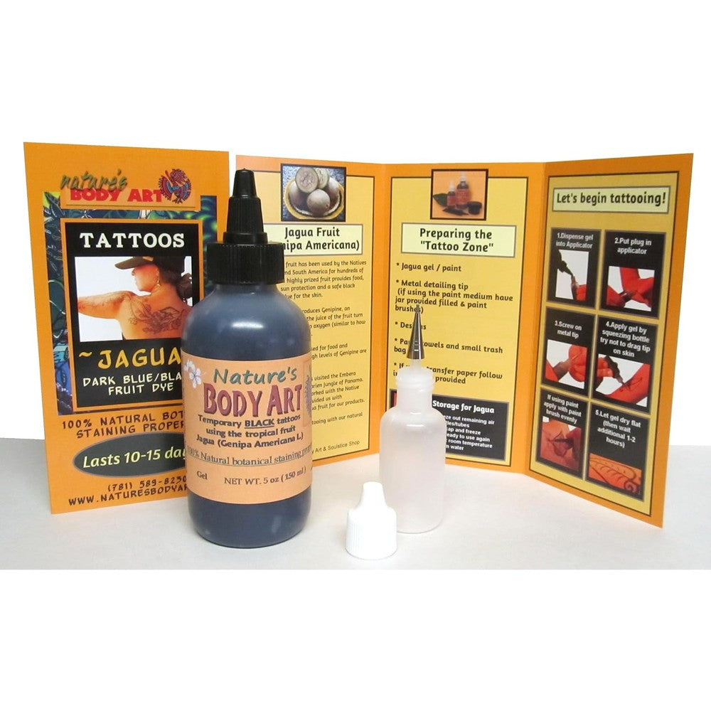 Nature's Body Art jagua fruit gel bottle front view container