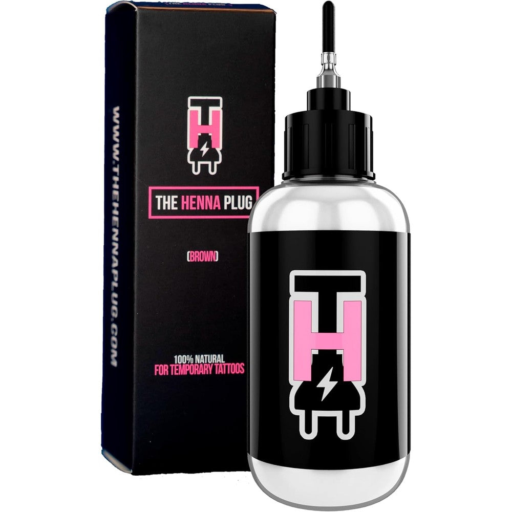 Zindra The Henna Plug H Paste Colored Bottle front view packaging