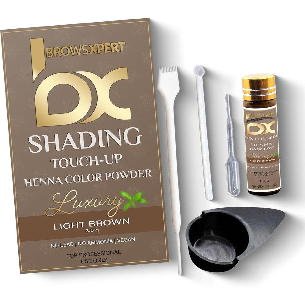 Browsxpert professional shading touch up kit front view packaging