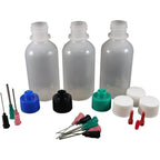 Jensen Global henna kit applicator set front view showing bottles and tips