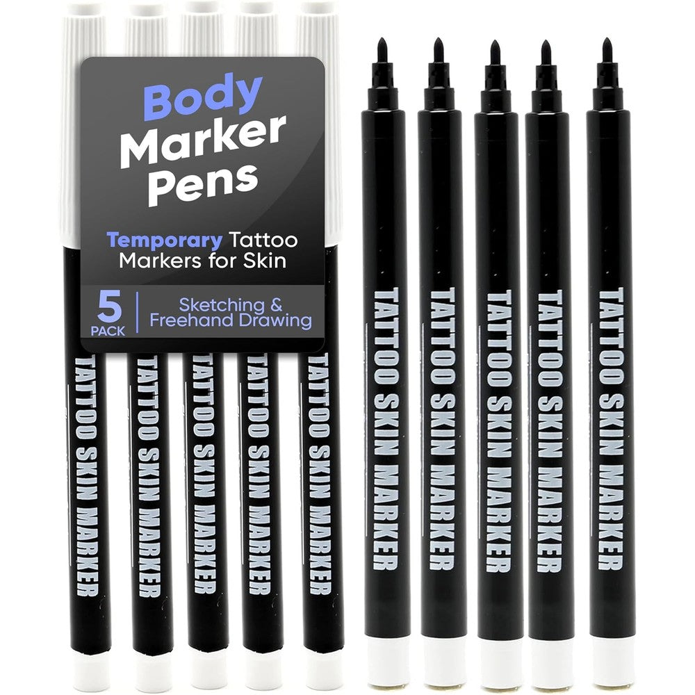 Element Tattoo Supply Body Marker Pens 5 pack front view