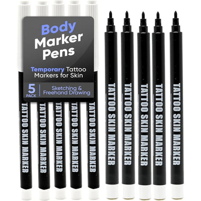 Element Tattoo Supply Body Marker Pens 5 pack front view