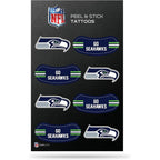 Rico Industries Seattle Seahawks peel and stick tattoo sheet front view