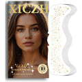 Xiczh gold glitter freckles temporary face tattoo stickers front view