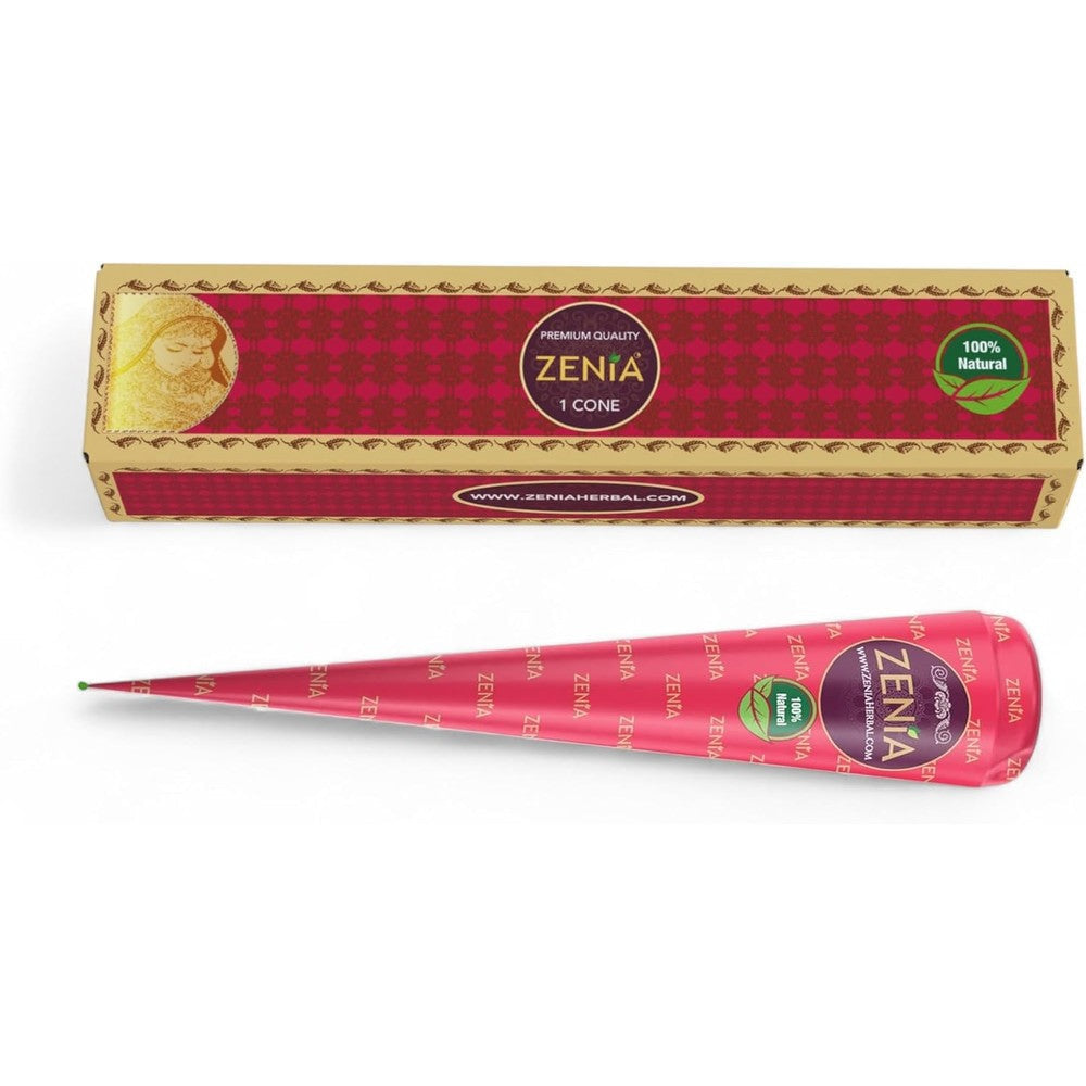 Zenia 100% Natural Temporary Tattoo Paste Cone front view