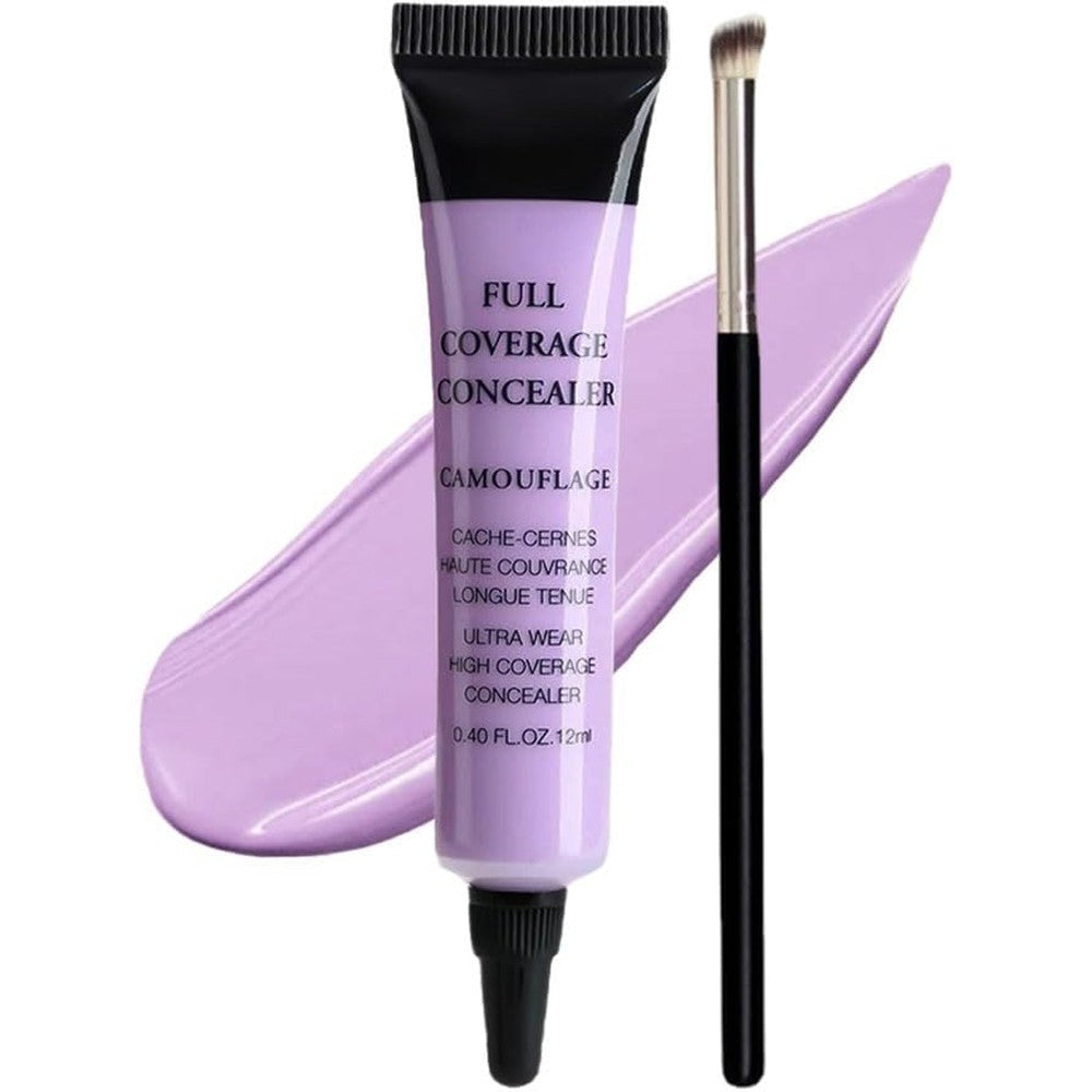 Suake under eye concealer purple with brush front view