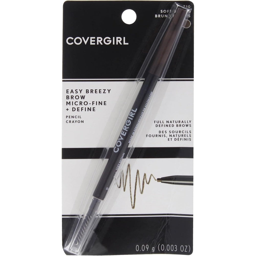 Covergirl Easy Breezy Brow Micro-Fine and Define Pencil in Soft Brown front view