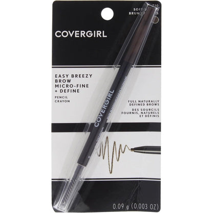 Covergirl Easy Breezy Brow Micro-Fine and Define Pencil in Soft Brown front view