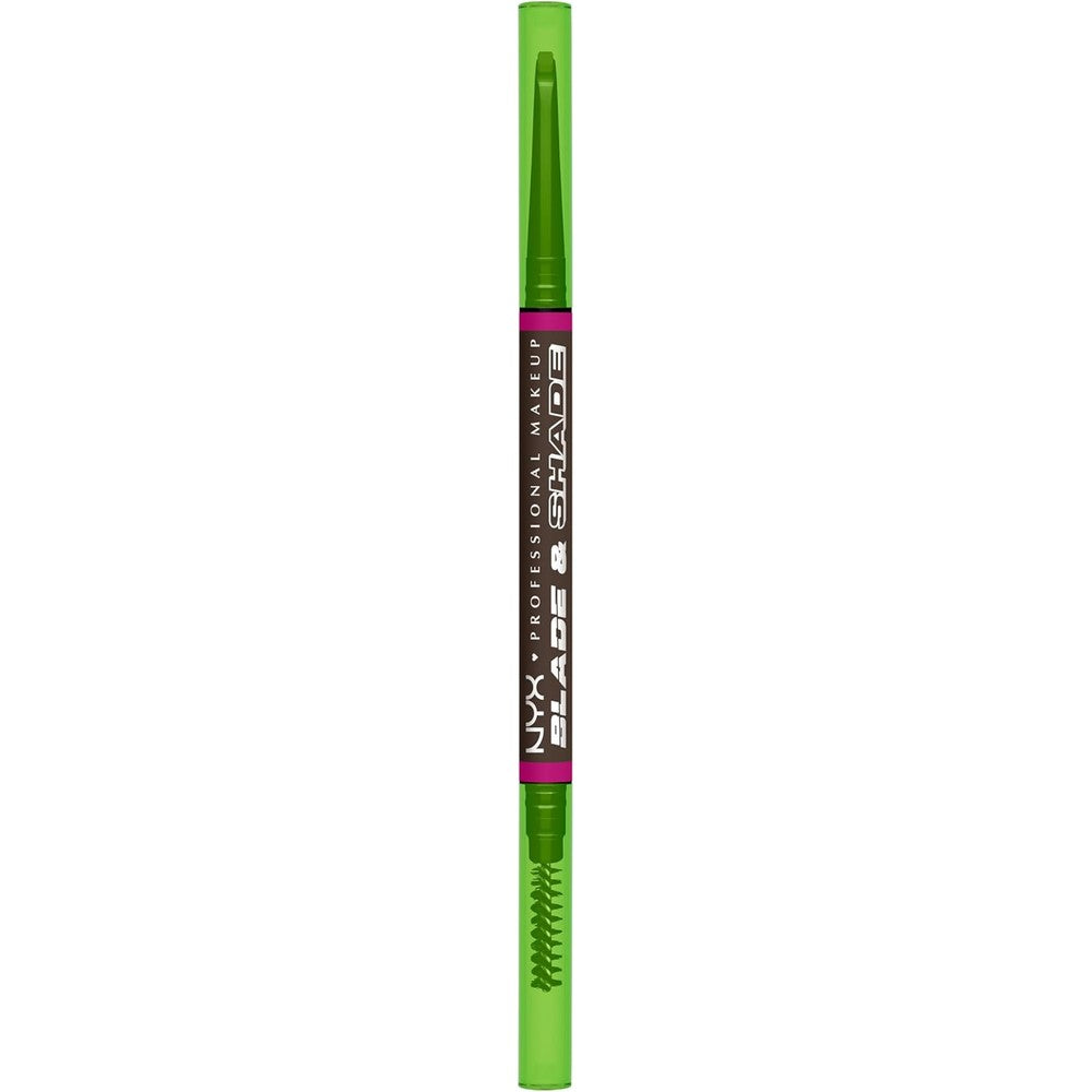 NYX Professional Makeup Blade And Shade Brow Pencil Espresso front view highlighting the dual-edged tip.