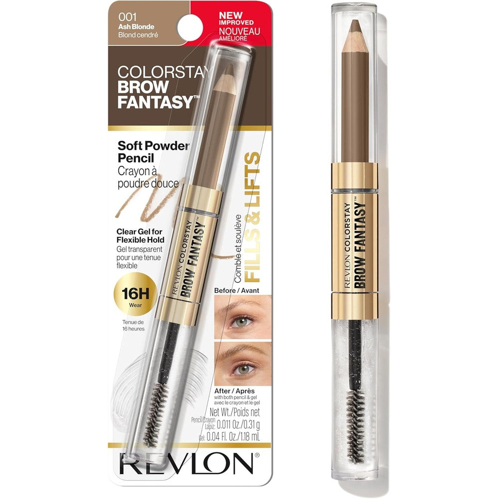 Revlon ColorStay Brow Fantasy dual ended eyebrow pencil and clear gel front view