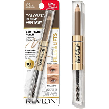 Revlon ColorStay Brow Fantasy dual ended eyebrow pencil and clear gel front view
