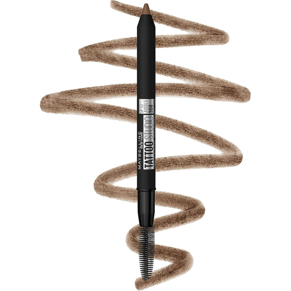 Maybelline Tattoo Studio Waterproof Eyebrow Pencil Soft Brown front view