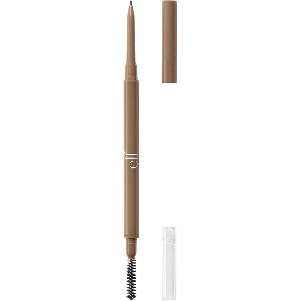 E.l.f. Micro-Fine Brow Pencil in Neutral Brown front view showcasing packaging and brand logo.