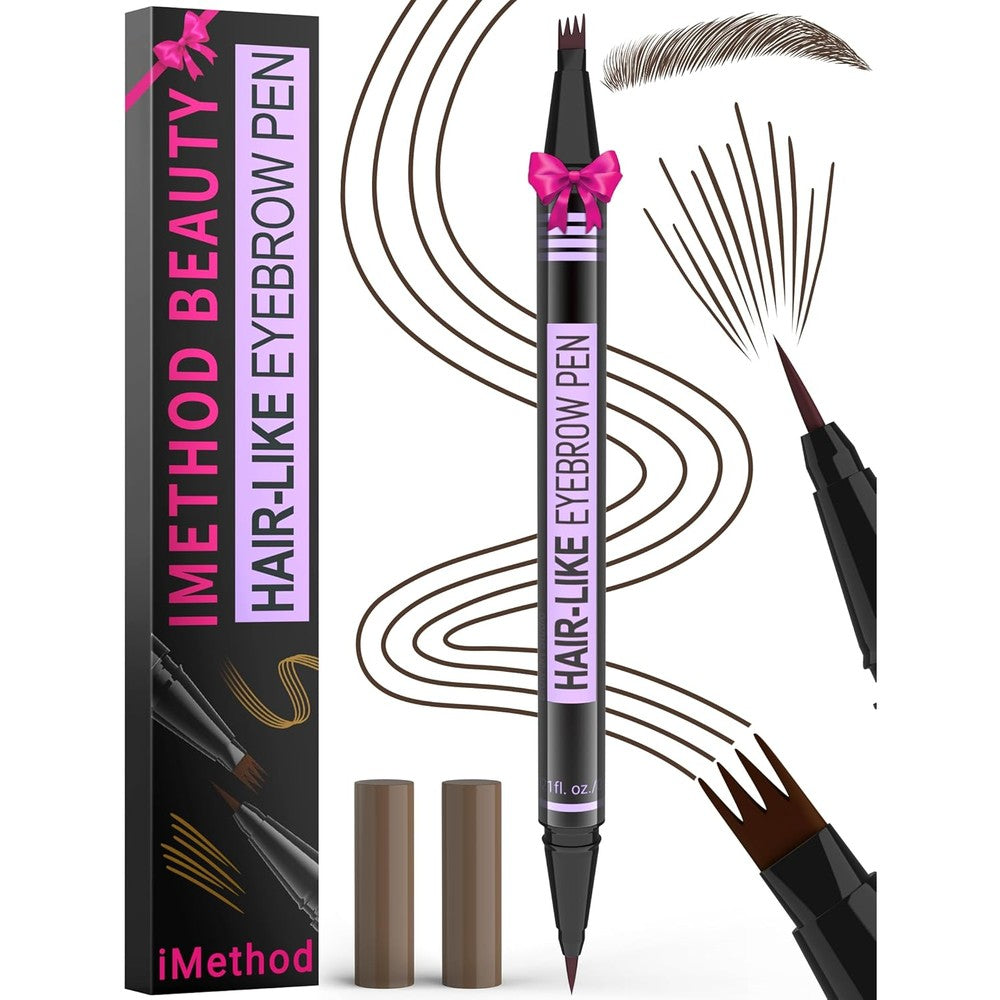 iMethod Eyebrow Pen Dark Brown front view showcasing the dual-ended design.
