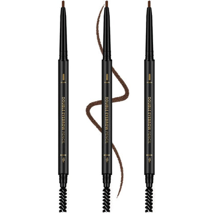 O'CHEAL Waterproof Eyebrow Pencil Dark Brown 3 Piece Set front view showcasing the dual ended retractable pens.