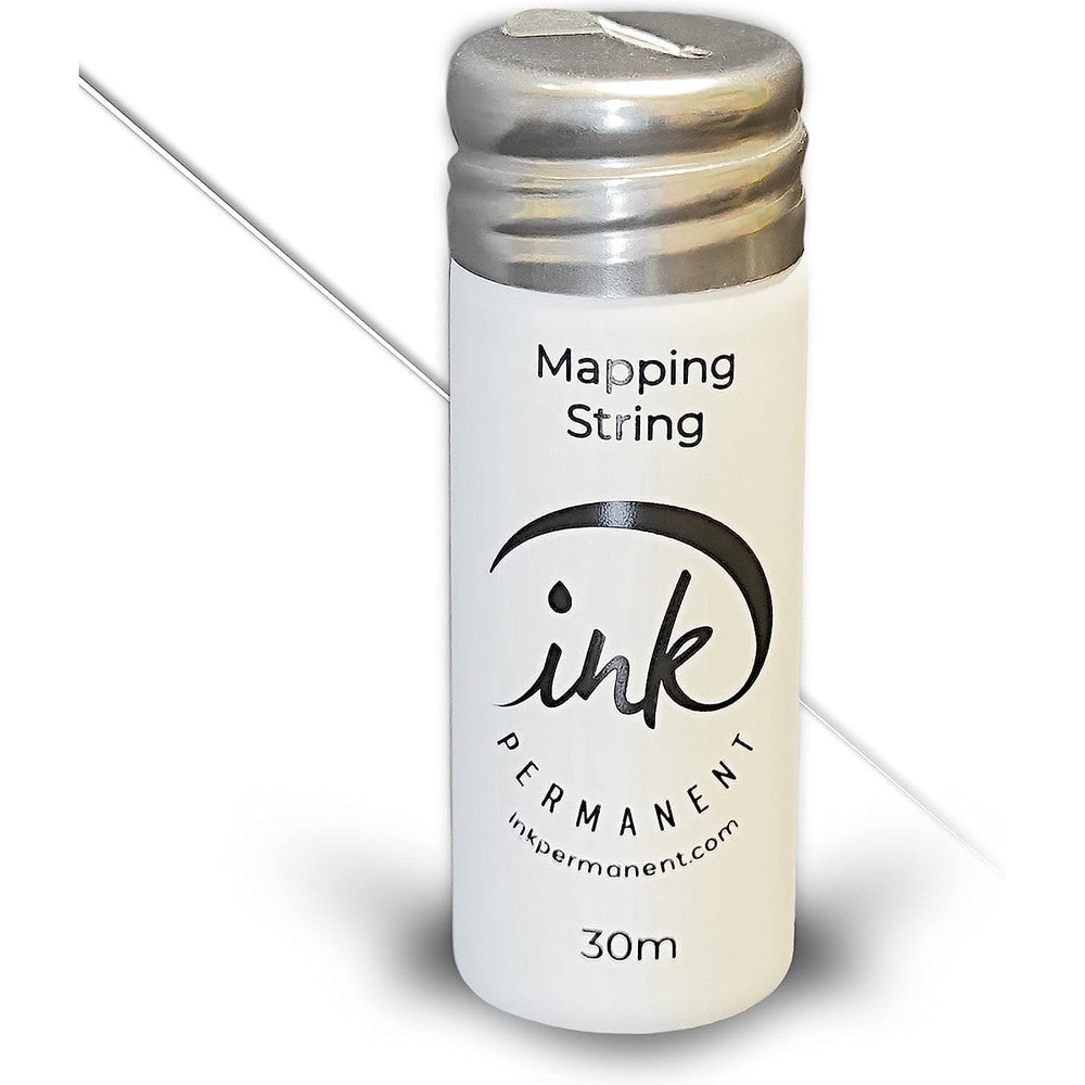 Browswithtiff Ink Permanent White Brow Mapping String front view bottle packaging for salon eyebrow shaping