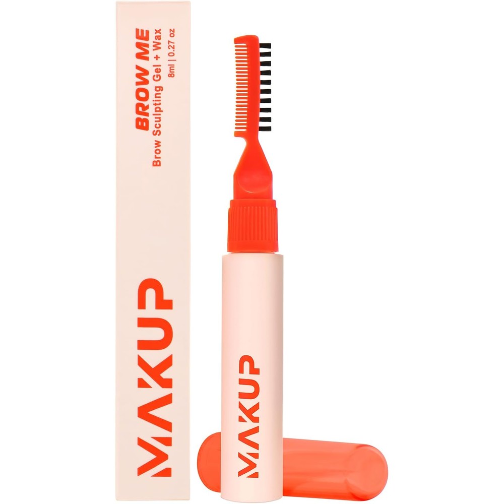 Makup Beauty Brow Me Eyebrow Sculpt Gel and Wax Hybrid front view packaging for long lasting brow shaping.