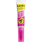 NYX Professional Makeup The Brow Glue Crazy Lift front view clear eyebrow gel tube with built in styling comb