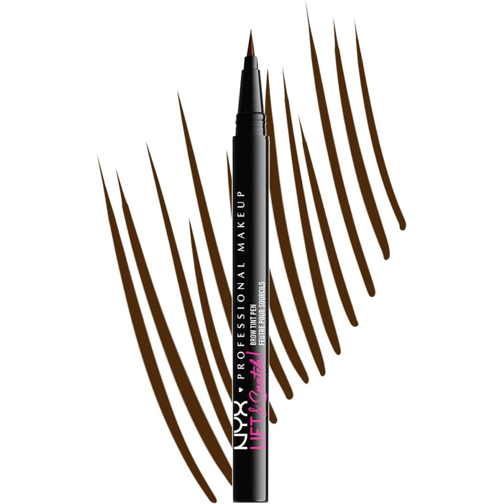 NYX Professional Makeup Lift and Snatch Brow Tint Pen Espresso front view showcasing the sleek packaging.