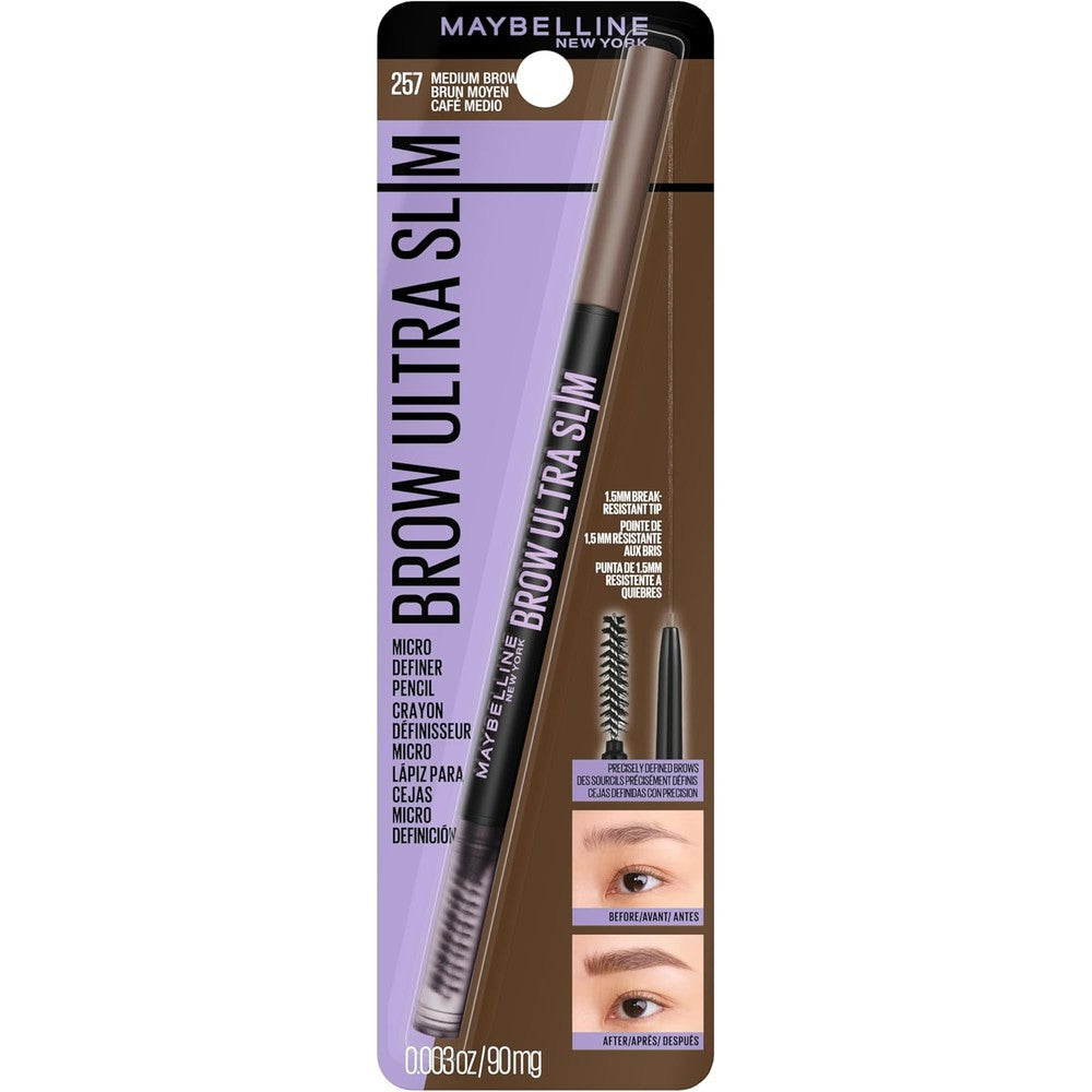 Maybelline Express Brow Ultra Slim mechanical pencil in Medium Brown front view