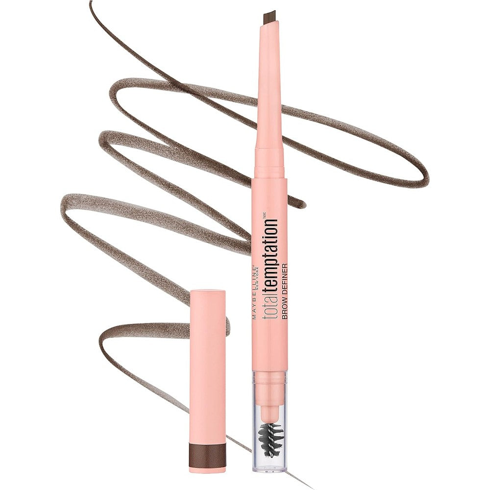 Maybelline Total Temptation Eyebrow Definer Pencil in Medium Brown front view