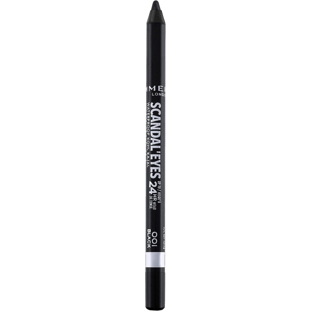 Rimmel London Scandaleyes Waterproof Gel Pencil Black front view