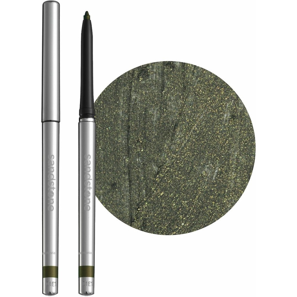 Sandstone Scandinavia waterproof metallic green eyeliner pencil front view