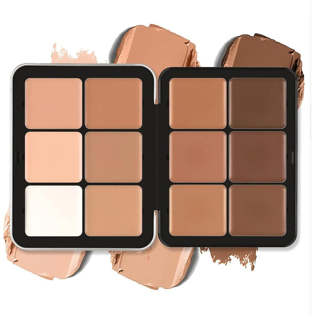 Surorain professional 12 color concealer palette front view