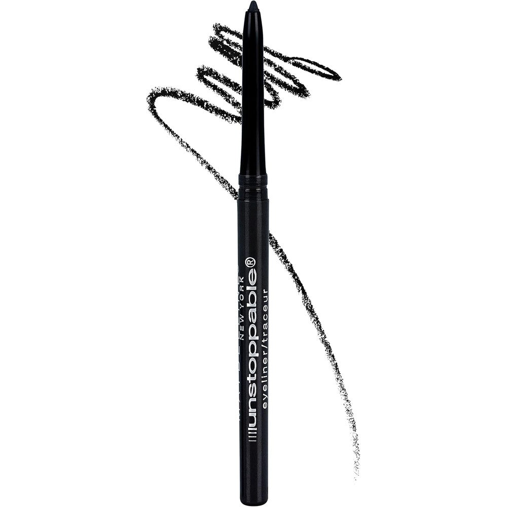 Maybelline Unstoppable Waterproof Mechanical Black Eyeliner Pencil front view package