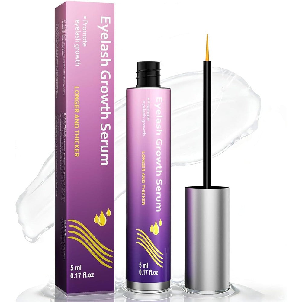 Vxzit CurlyTales Eyelash Growth Serum 5ml purple bottle with silver cap front view for lash enhancement