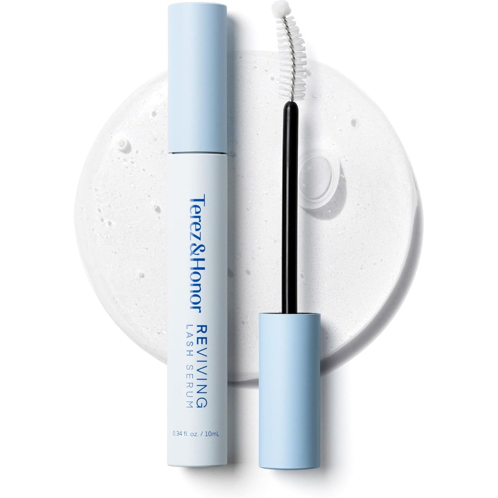 Terez And Honor Reviving Lash Serum front view bottle for natural eyelash growth