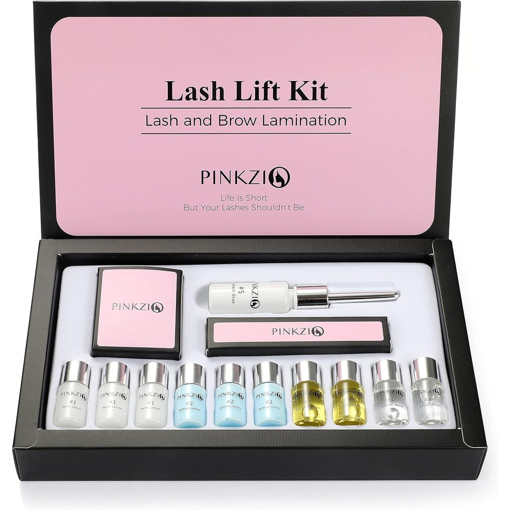PINKZIO Lash Lift Kit professional eyelash perming set front packaging view