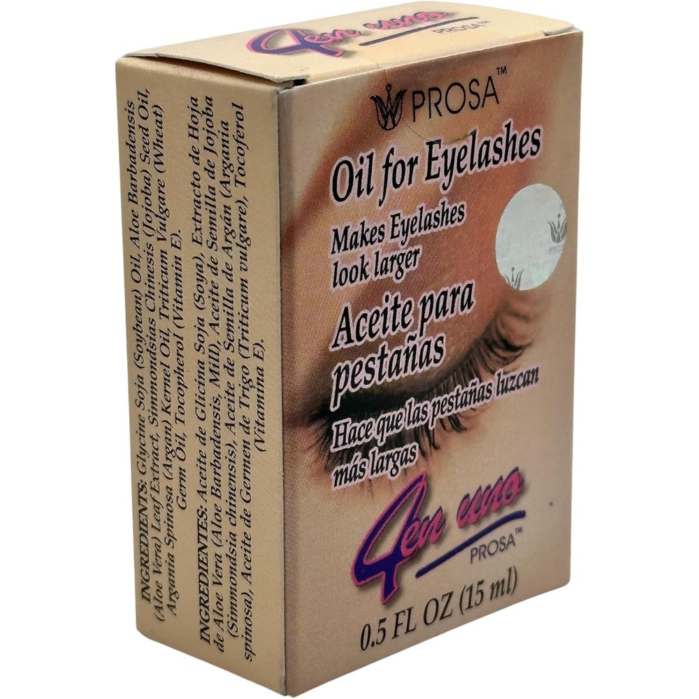 Prosa Oil For Enlarging Eyelashes front view bottle for natural lash growth treatment