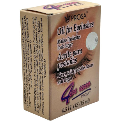 Prosa Oil For Enlarging Eyelashes front view bottle for natural lash growth treatment