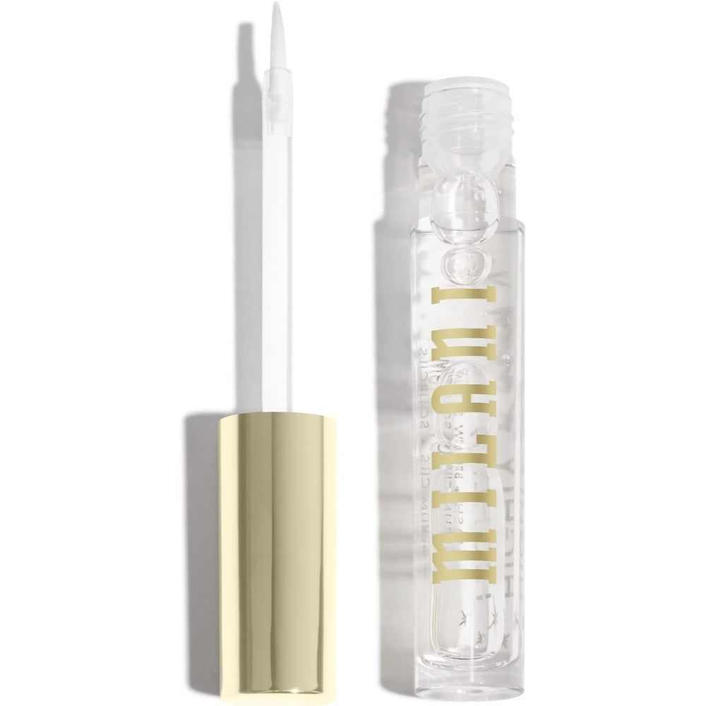 Milani Highly Rated Lash and Brow Boosting Growth Serum clear tube with gold cap front view