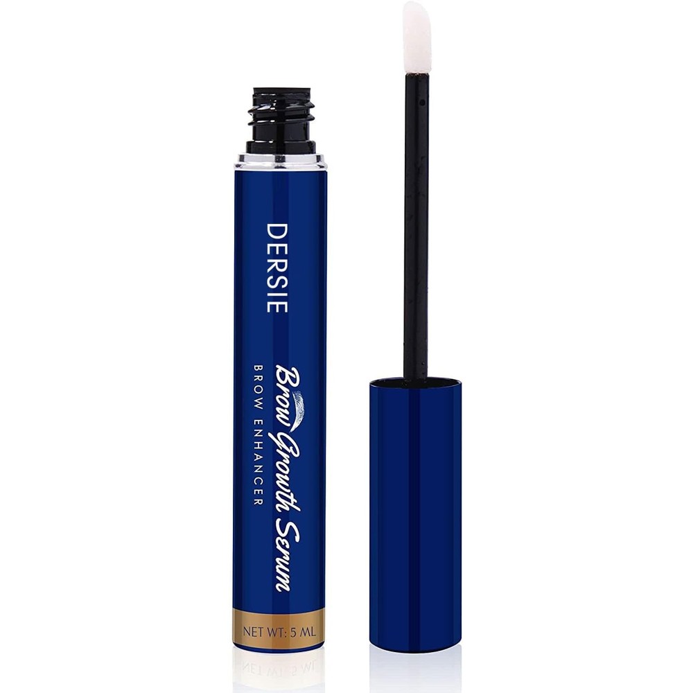 Dersie Eyebrow Growth Serum blue tube front view for thicker brows