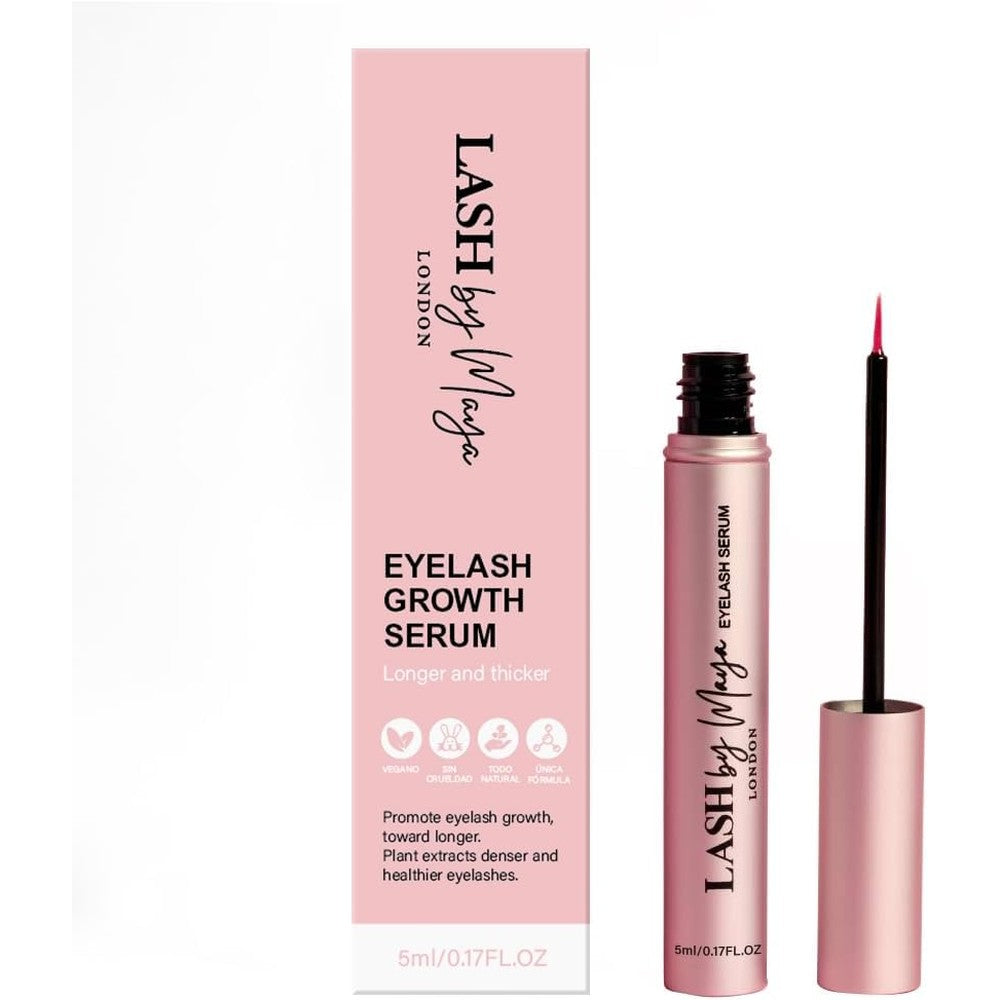 LASH by Maya LONDON Eyelash Growth Serum front view bottle for natural lash enhancement