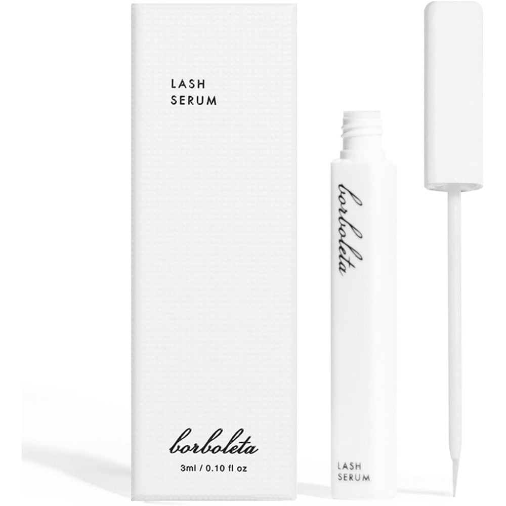 Borboleta Lash Serum front view of the packaging for natural eyelash enhancement.