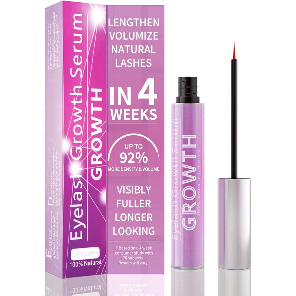 Tinclen Eyelash Growth Serum front view bottle on a clean background for lash enhancement.