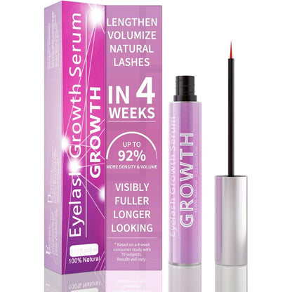 Tinclen Eyelash Growth Serum front view bottle on a clean background for lash enhancement.