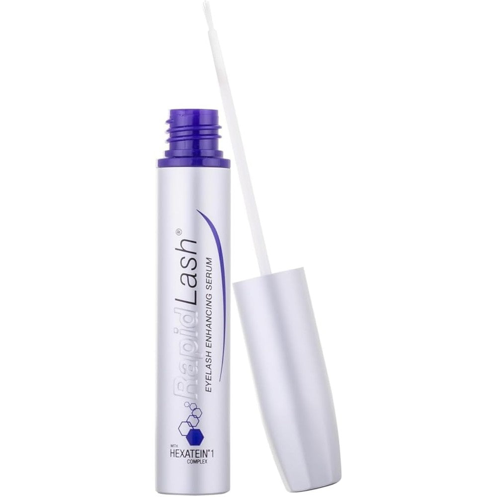 RapidLash Eyelash Enhancing Serum 3 Millilitres front view showing the metallic applicator tube