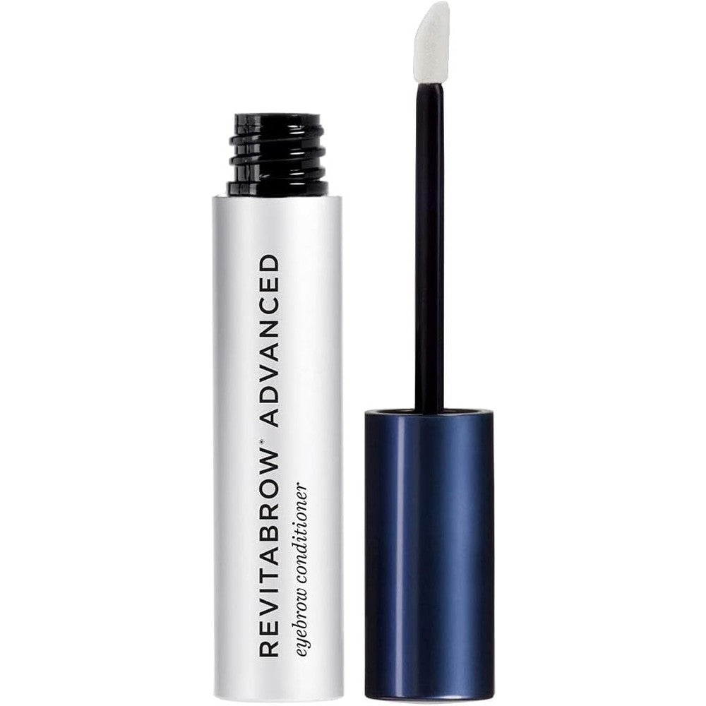 RevitaLash Cosmetics RevitaBrow Advanced Eyebrow Conditioner front view white tube with blue cap