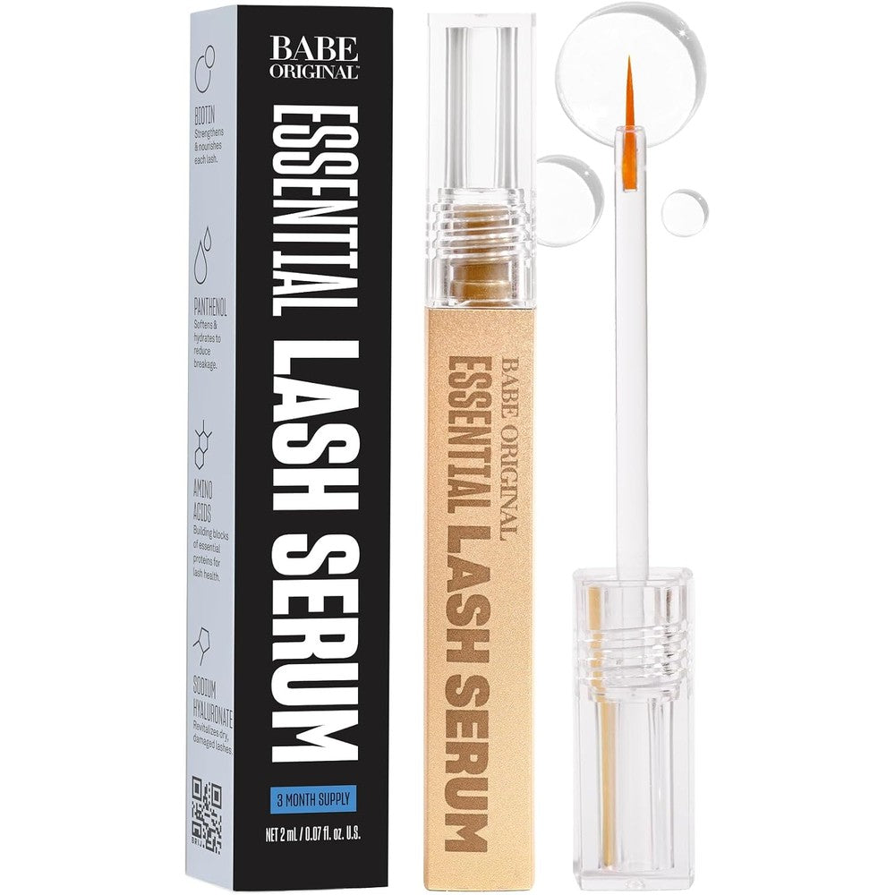Babe Original Essential Lash Serum front view of the two milliliters tube for eyelash enhancement.