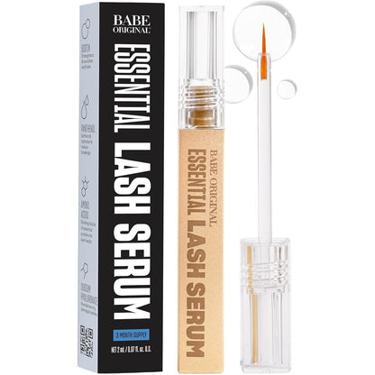 Babe Original Essential Lash Serum front view of the two milliliters tube for eyelash enhancement.