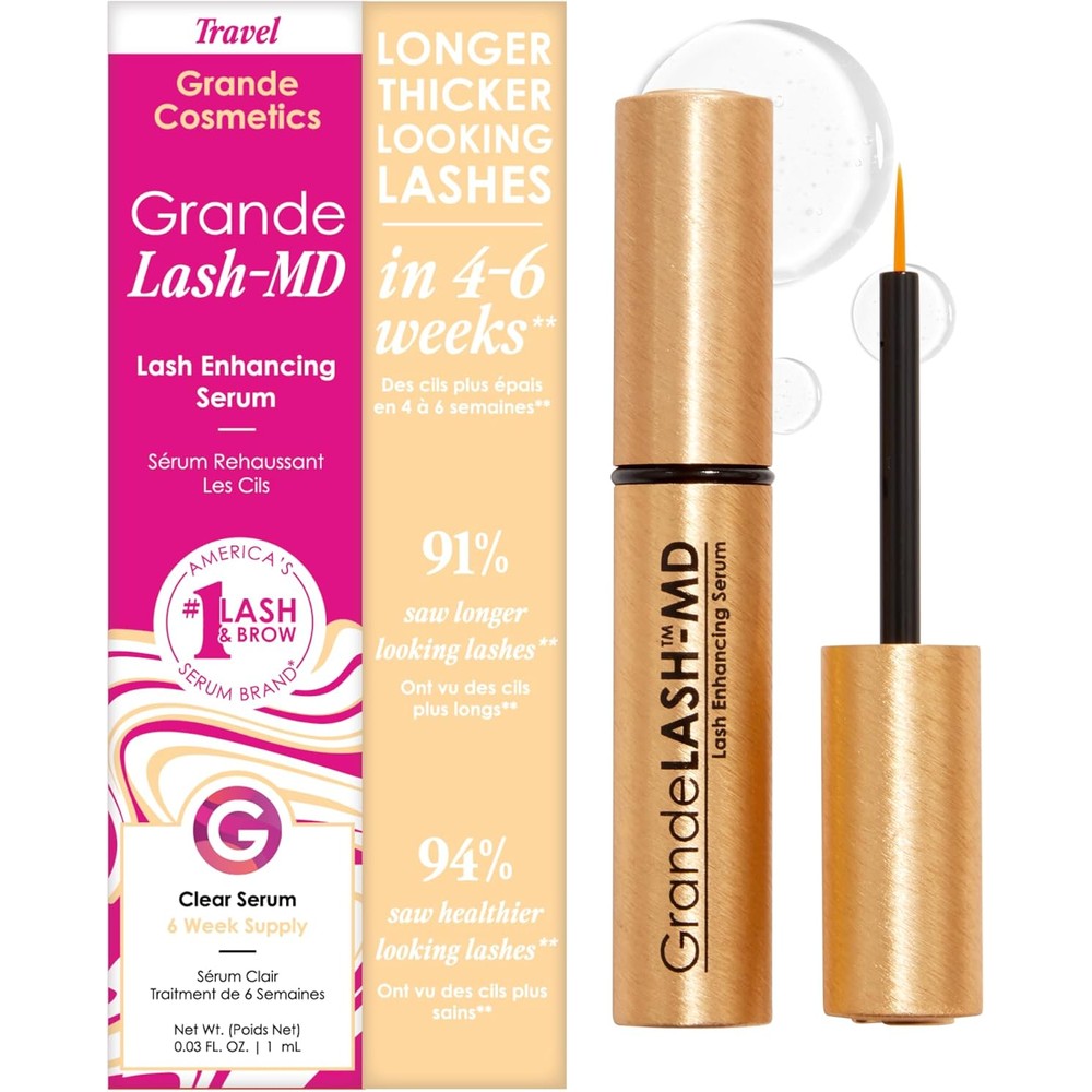 Grande Cosmetics GrandeLASH MD Lash Enhancing Serum tube and precision applicator